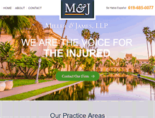 Tablet Screenshot of millerandjameslaw.com